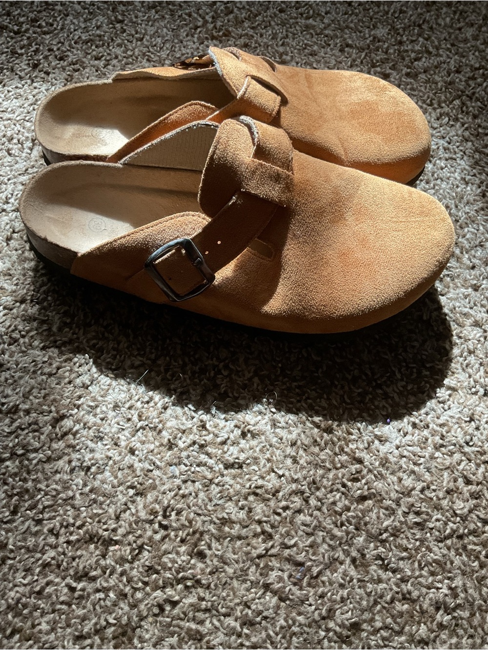 Source Unknown Suede Slip-On Clog in Tan